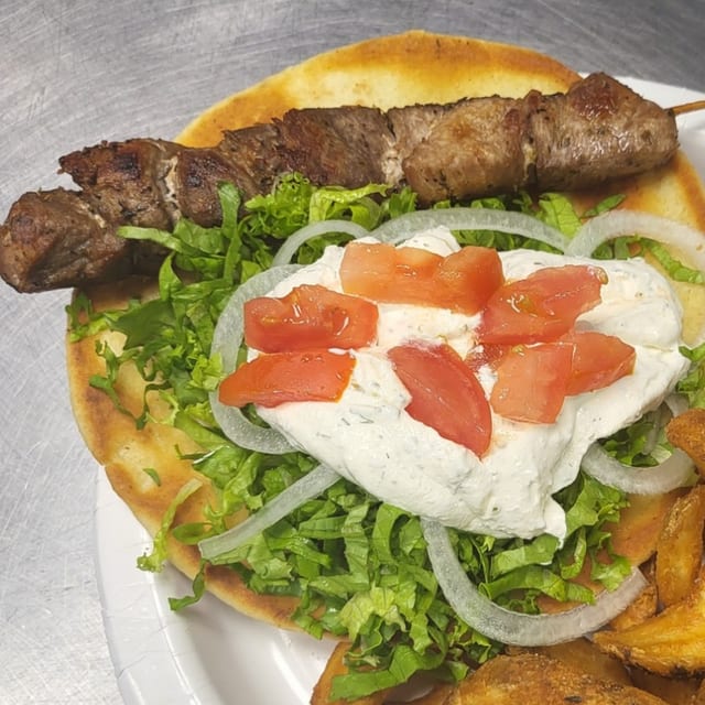 Souflaki on Pita.