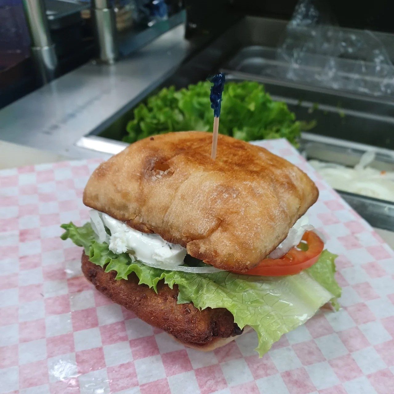 Hummus Chickpea Burger.