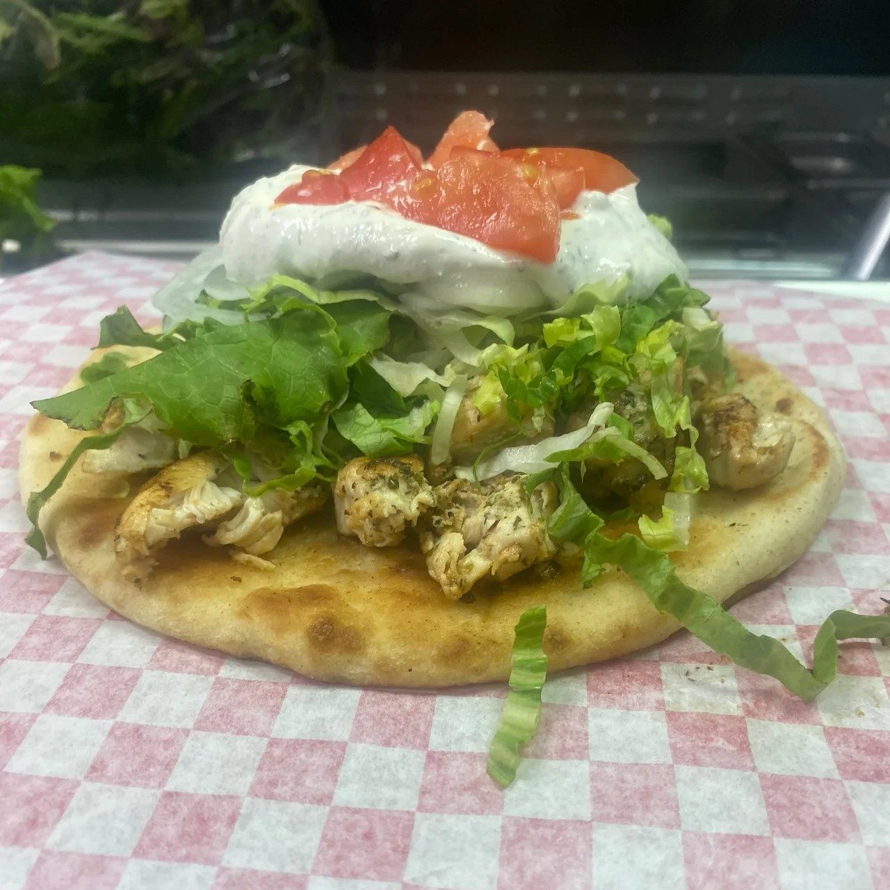 Chicken on Pita.
