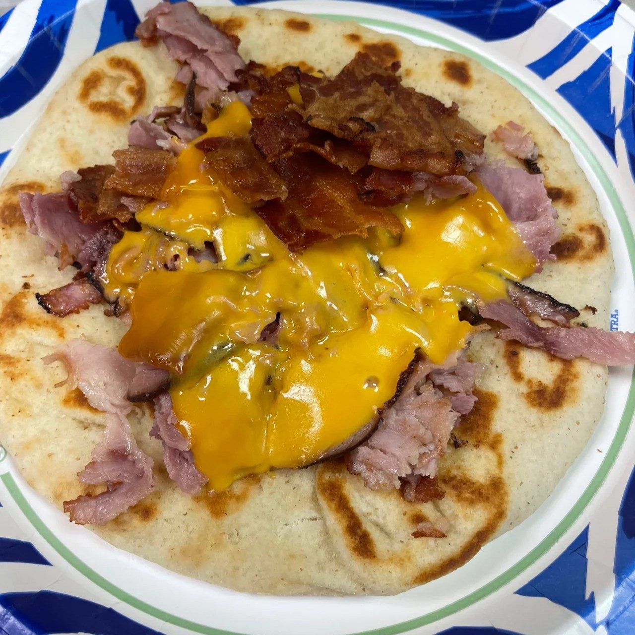 Ham, Bacon, & Cheese Pita.