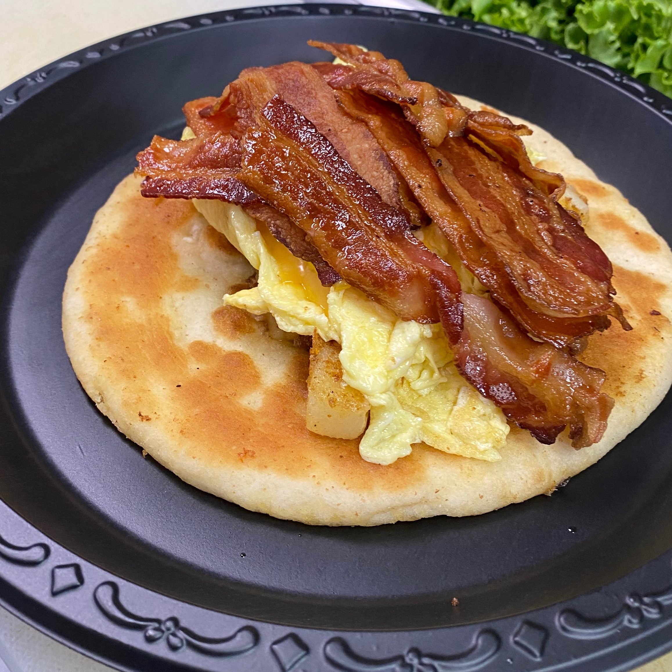 Bacon, Egg and Cheese Pita.