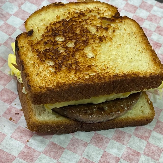 Sausage & Egg Sandwich.